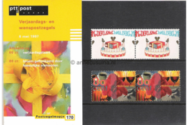 Nederland NVPH M170 (PZM170) Postfris Postzegelmapje Gecombineerde uitgifte 1997