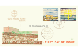 Nederlandse Antillen (Windroos) NVPH E59 (E59Wb/Uitgave zonder logo) Onbeschreven 1e Dag-enveloppe Vijf jaar Radio Bonaire 1970