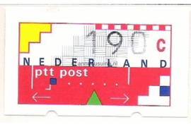 SPECIALITEIT! Nederland NVPH AU19 Postfris MET RUGNUMMER 0220 (190 cent) Automaatstroken, Voordrukzegel voor Klüssendorf-automaat 1996