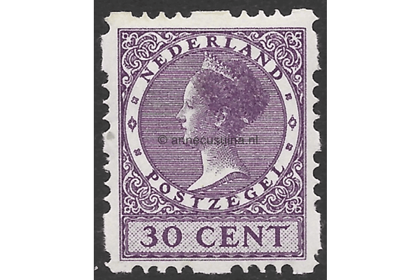 Nederland NVPH R53 Ongebruikt (30 cent) Vierzijdige roltanding Koningin Wilhelmina (type Veth) 1928
