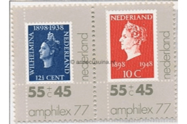 Nederland NVPH 1139/1140a Postfris Paar Amphilex '77 1977