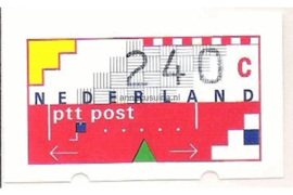 Nederland NVPH AU22 Gestempeld (240 cent) Automaatstroken, Voordrukzegel voor Klüssendorf-automaat 1996