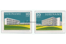 Suriname NVPH 388-389 Postfris Opening nieuw Diaconessenhuis 1962