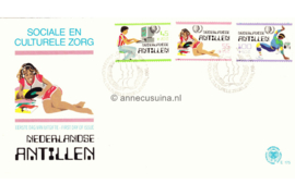 Nederlandse Antillen (Postdienst) NVPH E175 (E175PO) Onbeschreven 1e Dag-enveloppe Cultuur, tieners 1985