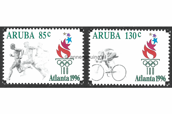 Aruba NVPH 178-179 Postfris 100 jaar Olympische Spelen, Olympische spelen Atlanta 1996