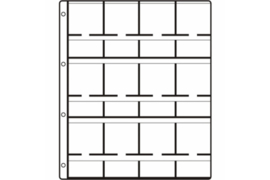 Hagelnieuw & Afgeprijsd! EXTRA STERK! Hartberger GM12 Super Munthouderblad met extra tekstvakken (PER STUK) (Hartberger 8308)