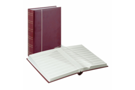 Hagelnieuw & Afgeprijsd! Lindner Insteekalbum Luxe/Luxus Nubuk (60 blz.) Witte bladen/Rode kaft (Lindner 1180-R)