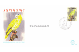 Republiek Suriname Zonnebloem E87 Onbeschreven 1e Dag-enveloppe Tropische vogel (3e deel) 1985