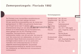 Nederland NVPH M94 (PZM94) Postfris Postzegelmapje Zomerzegels, Floriade 1992
