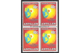 Nederlandse Antillen NVPH 549 Postfris (40 cent) (Blokje van vier) 50 jaar Spritzer & Fuhrmann N.V., juweliers 1977