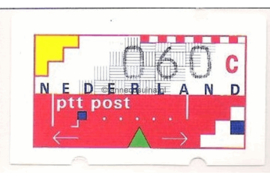 Nederland NVPH AU5 Postfris (60 cent) Automaatstroken, Voordrukzegel voor Klüssendorf-automaat 1996