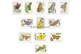 Republiek Suriname Zonnebloem 356-367 Postfris Vlinders van Suriname 1983