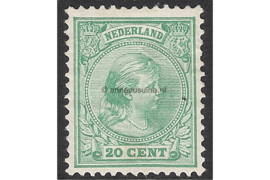 NVPH 40 Gestempeld (20 cent) Prinses Wilhelmina (hangend haar) 1891-1894