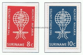 Suriname NVPH 384-385 Postfris Anti-malaria 1962
