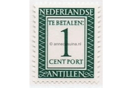 Nederlandse Antillen NVPH P44 Postfris (1 cent) Cijfer en waarde in rechthoek. Inschrift Nederlandse Antillen. 1952-1959