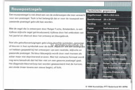 Nederland NVPH M180 (PZM180) Postfris Postzegelmapje Rouwzegel 1998