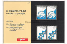 Nederland NVPH M7 (PZM7) Postfris Postzegelmapje Europa-CEPT Historische vestigingen 1982