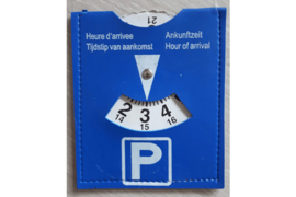 Blauwe parkeerschijf/kaart Internationaal 24h Kunstleder