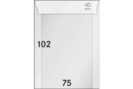 Lindner Pergamijn enveloppe 75 x 102 mm + 16 mm klep (Lindner 704) Per Stuk