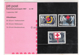 Nederland NVPH M49 (PZM49) Postfris Postzegelmapje Rode Kruis 1987