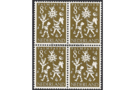 Nederland NVPH 761 Postfris (8+4 cent) (Blokje van vier) Kinderzegels, folklore 1961