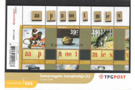 Nederland NVPH M332 (PZM332) Postfris Postzegelmapje Blok Zomerzegels (2417) 2006
