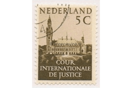 SPECIALITEIT! Nederland NVPH D30b (VIOLINO PAPIER) Gestempeld (5 cent) COUR INTERNATIONALE DE JUSTICE 1951-1953 Vredespaleis te 's-Gravenhage