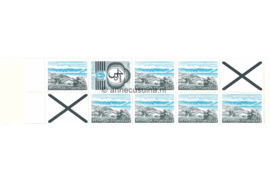 Indonesië Zonnebloem Pb 2a Postfris Postzegelboekje Blauw 7 x 75 rp (851) + 1 x 100 ct rp (882) + twee kruizen rechts boven en links onder. Toeslag 50 rp. 1978