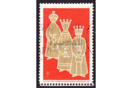Nederland Gestempeld 15 cent Drie koningen Tuberculosezegel 1970
