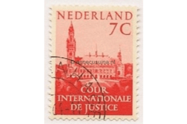 Nederland NVPH D32 Gestempeld (7 cent) COUR INTERNATIONALE DE JUSTICE 1951-1953