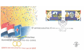 Aruba NVPH E99 Onbeschreven 1e Dag-enveloppe Koninklijk huwelijk 2002