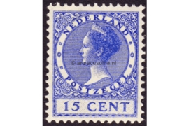 Nederland NVPH 186 Ongebruikt (15 cent) Koningin Wilhelmina Veth Met watermerk 1926-1939