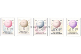 Indonesië Zonnebloem 223-227 Postfris Het Internationaal Geophysisch Jaar 1958