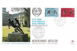 Nederlandse Antillen (Palmboom) NVPH E56 (E56P) Onbeschreven 50 jaar Internationale Arbeidsorganisatie (I.A.O.) 1969