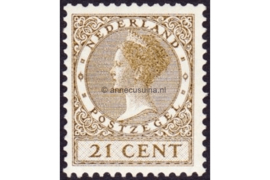 Nederland NVPH 189 Postfris (21 cent) Koningin Wilhelmina Veth Met watermerk 1926-1939