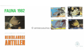 Nederlandse Antillen (Postdienst) NVPH E151 (E151PO) Onbeschreven 1e Dag-enveloppe Fauna, inheemse vissen 1982