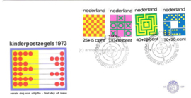 Nederland NVPH E129 Onbeschreven 1e Dag-enveloppe Kinderzegels 1973