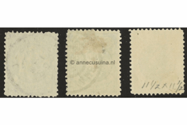 Nederland NVPH 45-47 Gestempeld FOTOLEVERING (bep. serie) Prinses Wilhelmina (hangend haar), hoge waardes 1893-1896
