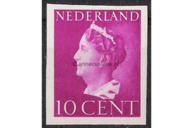 Nederland NVPH 335v Postfris Ongetand (10 cent) Koningin Wilhelmina 1940-1947