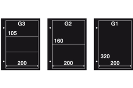 Hagelnieuw & Afgeprijsd! DAVO Mappen voor FDC's G3 Zwarte kaartjes (MAR) (per 10 stuks)