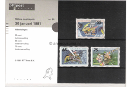 Nederland NVPH M80 (PZM80) Postfris Postzegelmapje Milieu 1991