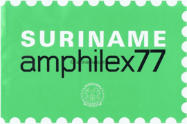 Republiek Suriname Zonnebloem 73 Gestempeld (inclusief groene omslag en insteekkaart) Siervel Amphilex '77 1977