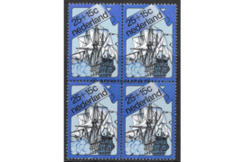 Nederland NVPH 1026 Postfris (25 + 15 cent) (Blokje van vier) Zomerzegels 1973