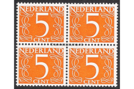 Nederland NVPH 465 Postfris (5 cent) (Blokje van vier) Cijfer van Krimpen 1948-1957