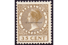 Nederland NVPH 195 Gestempeld (35 cent) Koningin Wilhelmina Veth Met watermerk 1926-1939