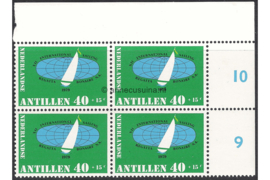Nederlandse Antillen NVPH 627 Postfris (40+15 cent) (Blokje van vier) HOEKSTUK Sport, Sailing Regatta Bonaire 1979