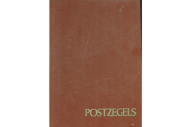 Gebruikt / Redelijk/Matige Staat Bruin Postzegels Insteekboek 32 Witte Bladzijden / 11 Pergamijn Stroken / Pergamijn tussenbladen