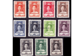 Curaçao NVPH 89-99 Ongebruikt Koningin Wilhelmina 1928 Gewijzigd jubileum-type 1928-1930