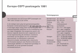 Nederland NVPH M85 (PZM85) Postfris Postzegelmapje Europa, ruimte 1991