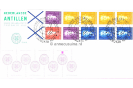 Nederlandse Antillen (Postdienst) NVPH E118b (E118BPOR) (Rechts) Onbeschreven 1e Dag-enveloppe Koningin Juliana uit postzegelboekje PB4A 1979